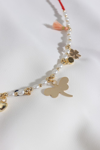 Yusufçuk Uçlu Kırmızı Boncuk Kolye