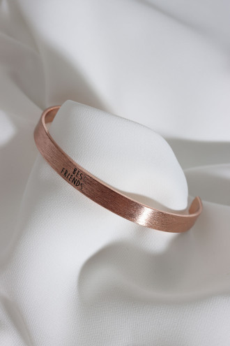 Best Frıends Yazılı Rose Renk Kararmaz Vip Bileklik