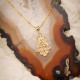 Gold Renk Fatma Ana Eli Kolye