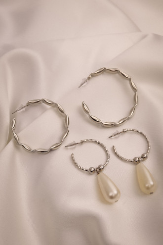 Inci Sallantılı 2'Li Halka Küpe