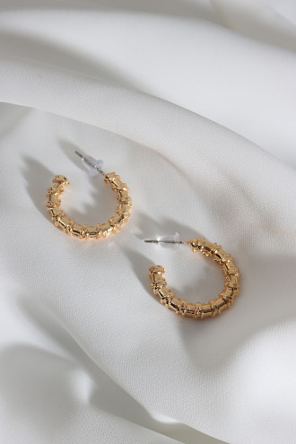 Vintage Gold Renk Halka Küpe