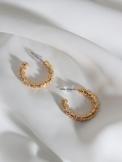 Vintage Gold Renk Halka Küpe