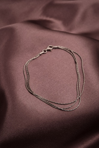 Üçlü Yılan Zincir 925 Ayar Gümüş Bileklik 2,56Gr