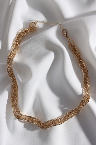 Gold Renk Kalın Zincir Kolye