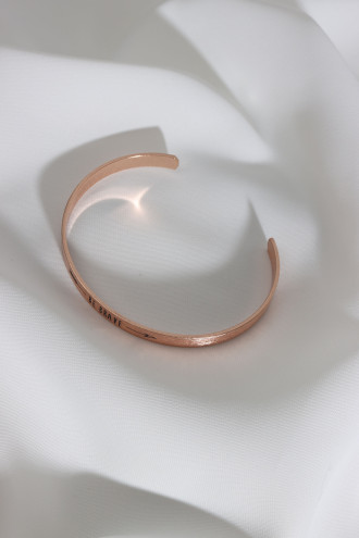 Be Brave Yazılı Rose Renk Kararmaz Vip Bileklik