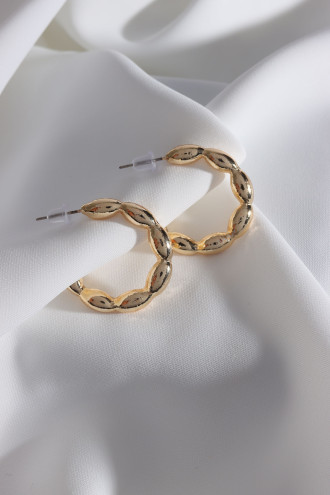 Vintage Gold Renk Halka Küpe