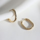 Gold Renk Oval Halka Küpe
