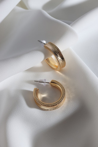 Vintage Gold Renk Halka Küpe