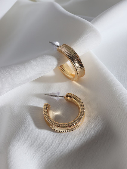 Vintage Gold Renk Halka Küpe