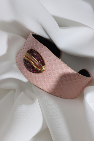 Pembe Görünümlü Deniz Kabuklu Bilezik