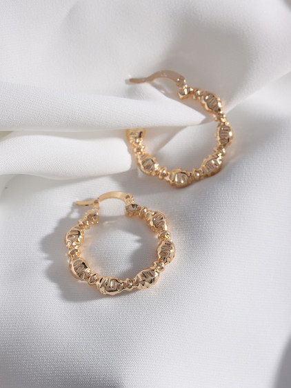 Gold Renk Vintage Halka Küpe