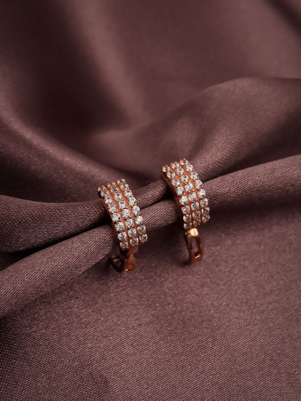 Zircon Taşlı 925 Ayar Gümüş Mini Halka Küpe 1,95Gr