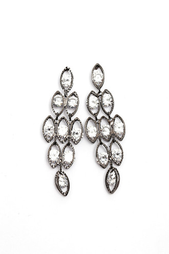 Zircon Taşlı Abantrasitiye Küpe Zircon Taşlı Abantrasitiye Küpe
