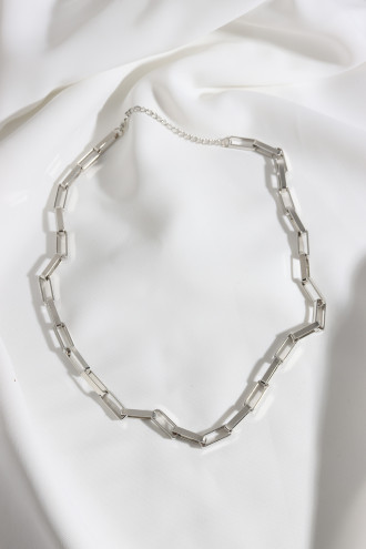 Baget Zincir Gümüş Renk Kolye Baget Zincir Gümüş Renk Kolye