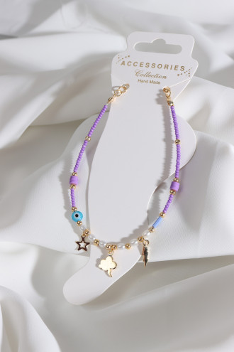 Boncuklu İnci Detay Gökyüzü Halhal