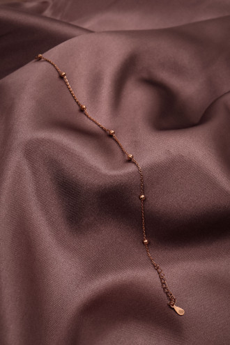 Rose Renk Top 925 Ayar Gümüş Halhal 1,43Gr Rose Renk Top 925 Ayar Gümüş Halhal 1,43Gr