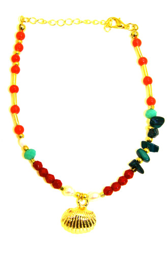 Doğaltaşlı Denizkabuklu Halhal Doğaltaşlı Denizkabuklu Halhal