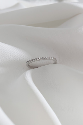 Zircon Taşlı Gümüş Renk Yüzük Zircon Taşlı Gümüş Renk Yüzük