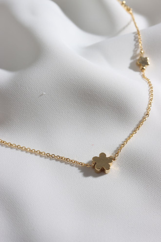 5 Çiçekli Gold-Gümüş Renk Kolye 5 Çiçekli Gold-Gümüş Renk Kolye