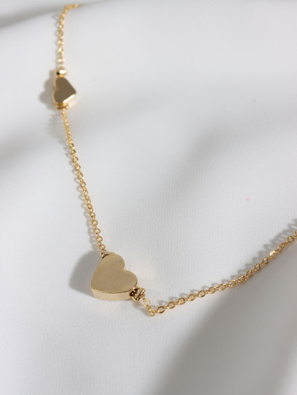 5 Kalpli Gold Renk Kolye
