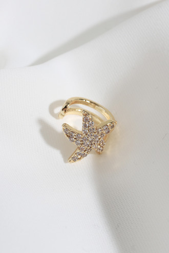 Yıldızlı Sıkıştırmalı Tek Gold Renk Kıkırdak Küpe Yıldızlı Sıkıştırmalı Tek Gold Renk Kıkırdak Küpe