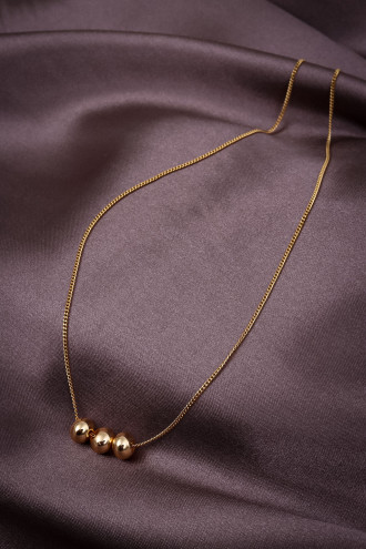 3 Toplu Gold Renk Kolye