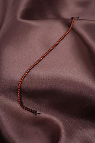 Turuncu Zircon Taşlı Antarasit Renk 925 Ayar Gümüş Bileklik 2,77Gr