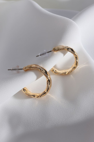 Vintage Gold Renk Halka Küpe