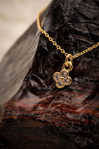 Gold Renk Çiçek Kolye