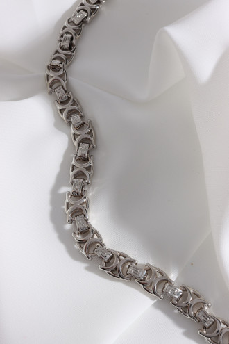 Gümüş Renk Döküm Kararmaz Zincir