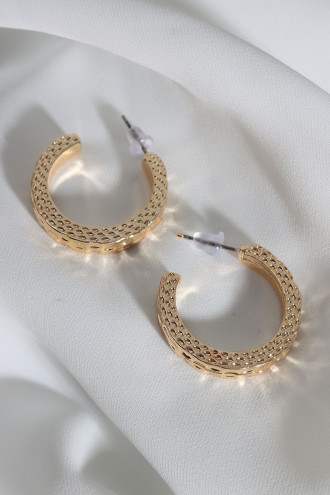 Vintage Gold Renk Halka Küpe