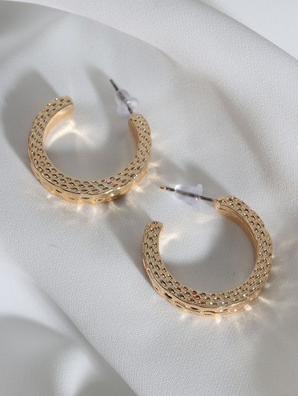 Vintage Gold Renk Halka Küpe