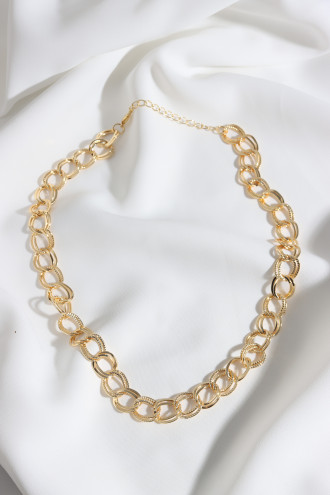 Halkalı Zincir Gold Renk Kolye Halkalı Zincir Gold Renk Kolye