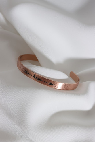 Hope Yazılı Rose Renk Kararmaz Vip Bileklik