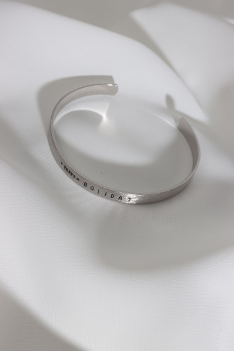 Happy Holıday Gümüş Renk Kararmaz Vip Bileklik