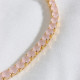 Toz Pembe Saydam Taşlı Su Yolu Gold Renk Bileklik Toz Pembe Saydam Taşlı Su Yolu Gold Renk Bileklik