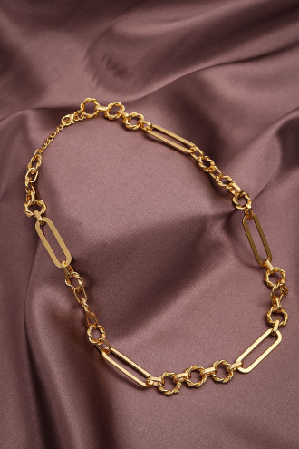 Gold Renk Sıralı Halka Zincir Kolye Gold Renk Sıralı Halka Zincir Kolye