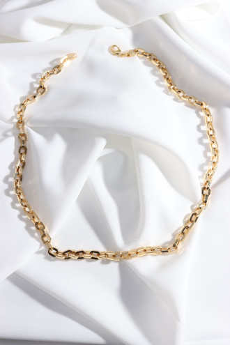 Kalın Gold Renk Döküm Kararmaz Zincir