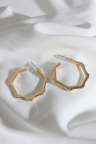 Vintage Büyük Gold Renk Halka Küpe