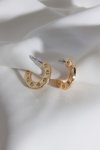 Vintage Gold Renk Halka Küpe