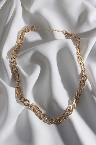 Gold Renk Kalın Zincir Kolye