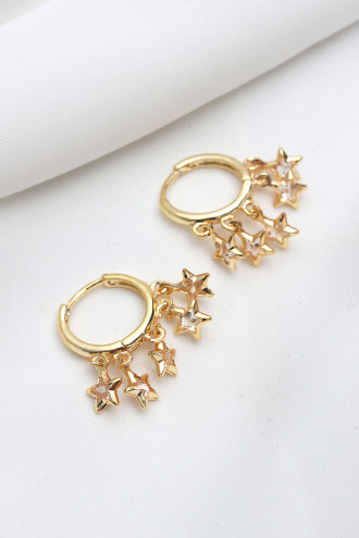 Yıldızlı Gold Renk Shakıra Küpe Yıldızlı Gold Renk Shakıra Küpe