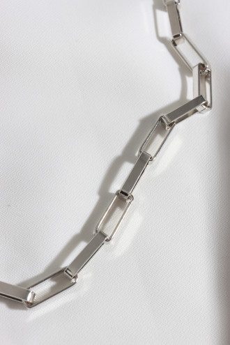 Baget Zincir Gümüş Renk Kolye