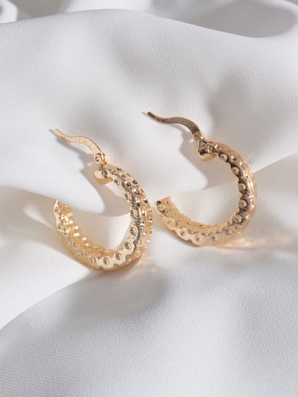 Gold Renk Vintage Halka Küpe