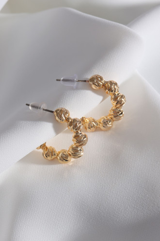 Vıntage Gold Renk Halka Küpe