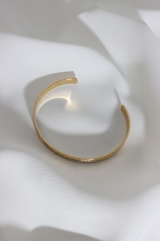 Love You More Yazılı Gold Renk Kararmaz Vip Bilezik