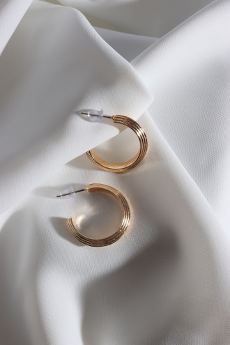 Vintage Gold Renk Halka Küpe