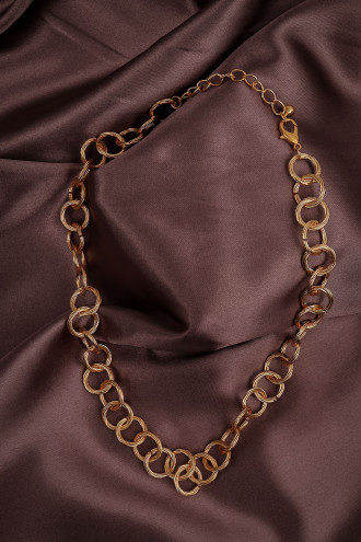 Büyük Halkalı Gold Renk Zincir