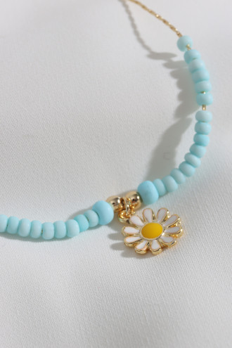 Papatya Uçlu Mavi Halhal