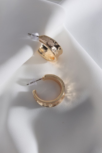 Vintage Gold Renk Halka Küpe